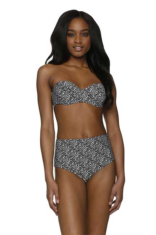 High cut high hot sale waisted bikini bottoms