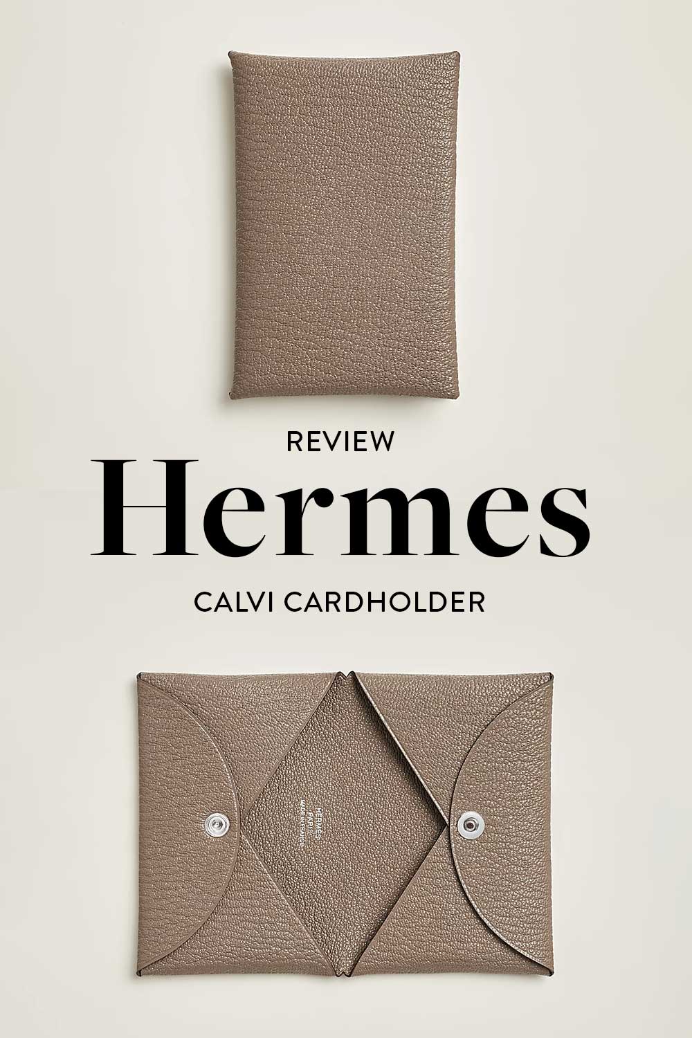 HERMÈS Paris Card holder model Calvi in chocolate col…