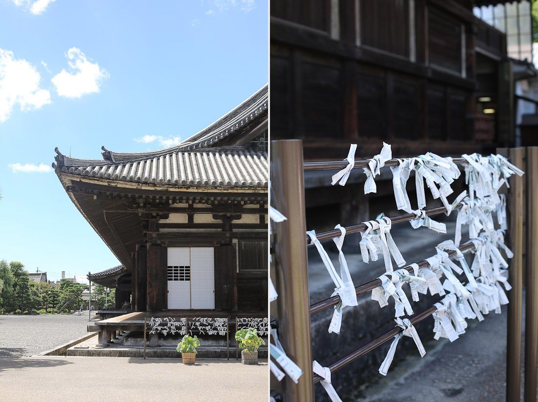 kyoto japan japanese tour tourist travel temple sanjusangendo wooden buddha statues kannon sher she goes orange pray prayer