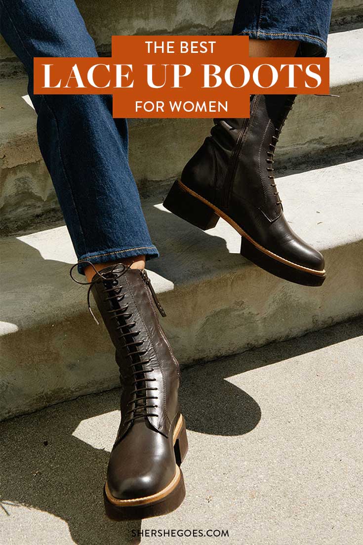 women's lace up shoe boots