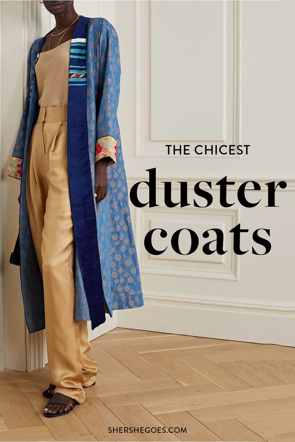 Patterned deals duster coat