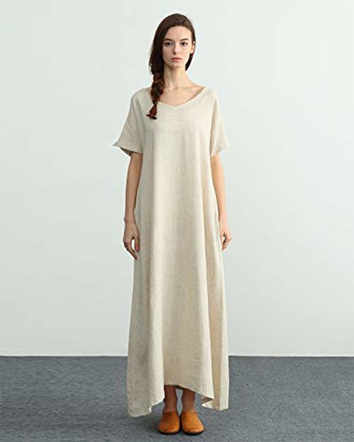 flowy linen dress