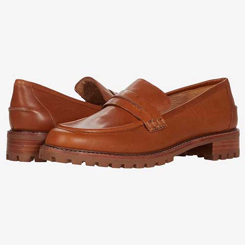 madewell brown lug loafers