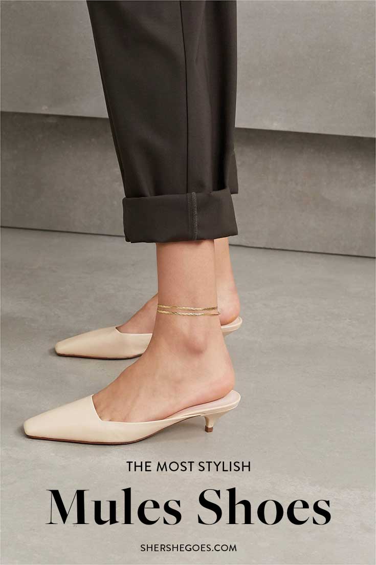 trendy mule shoes