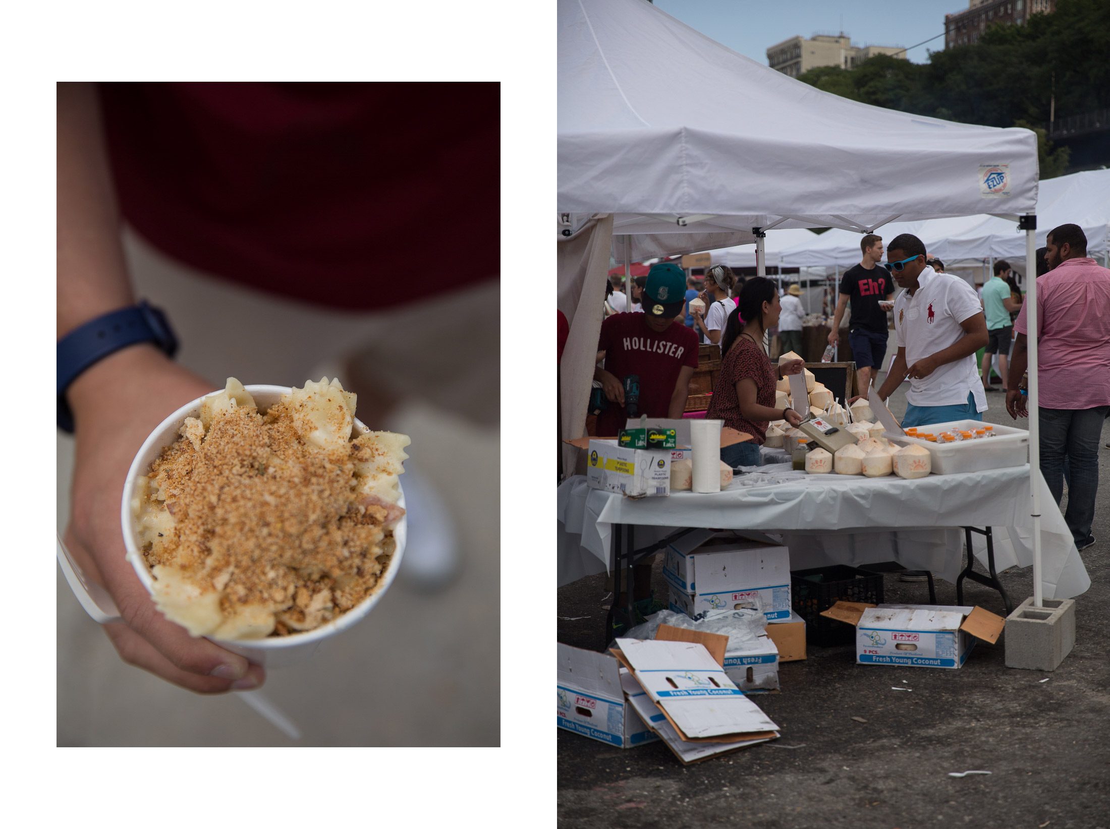 nyc smorgasburg brooklyn food festival milk truck mac and cheese dark chocolate shake sher she goes waterfront pier