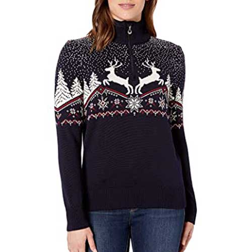 reindeer-holiday-sweater-for-women