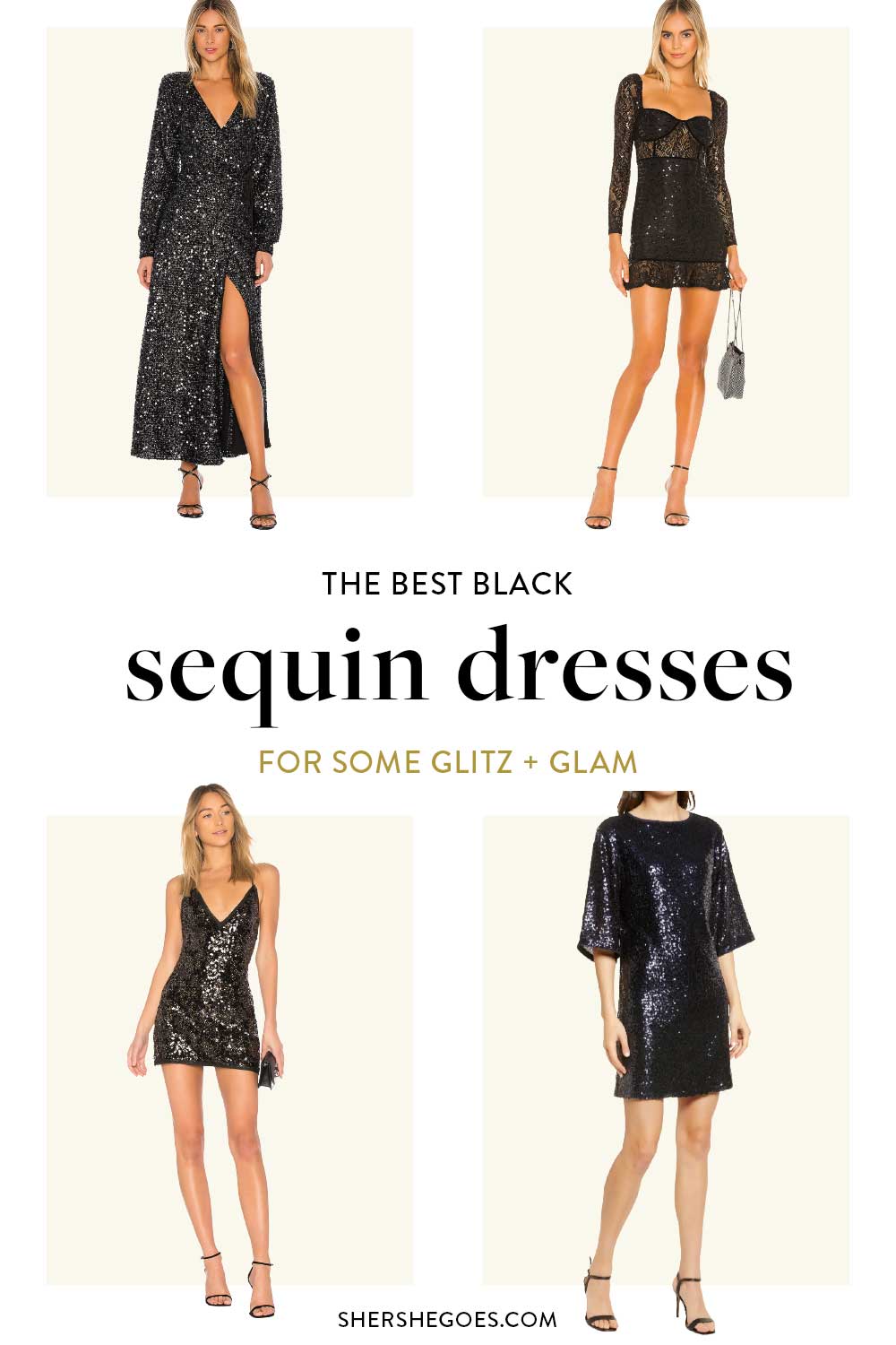 sequin-black-dresses