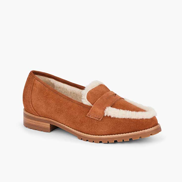 sherpa penny loafer