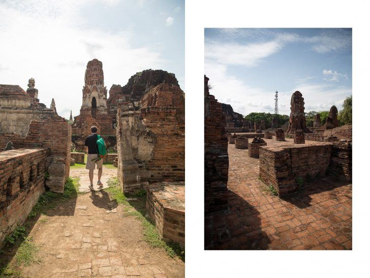 thailand ayutthaya ancient siam ruins buddha wat temple structure stone brick bodhi tree thai summer travel photo sher she goes shershegoes.com