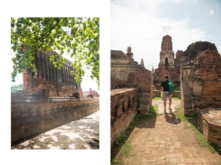 thailand ayutthaya ancient siam ruins buddha wat temple structure stone brick bodhi tree thai summer travel photo sher she goes shershegoes.com