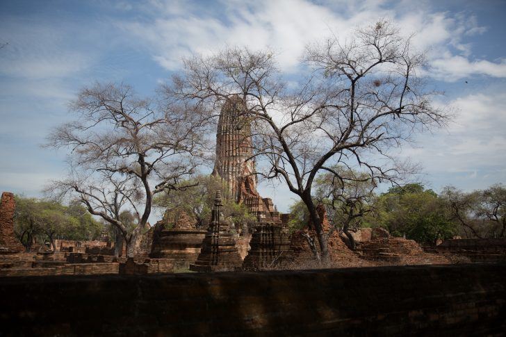 thailand ayutthaya ancient siam ruins buddha wat temple structure stone brick bodhi tree thai summer travel photo sher she goes shershegoes.com