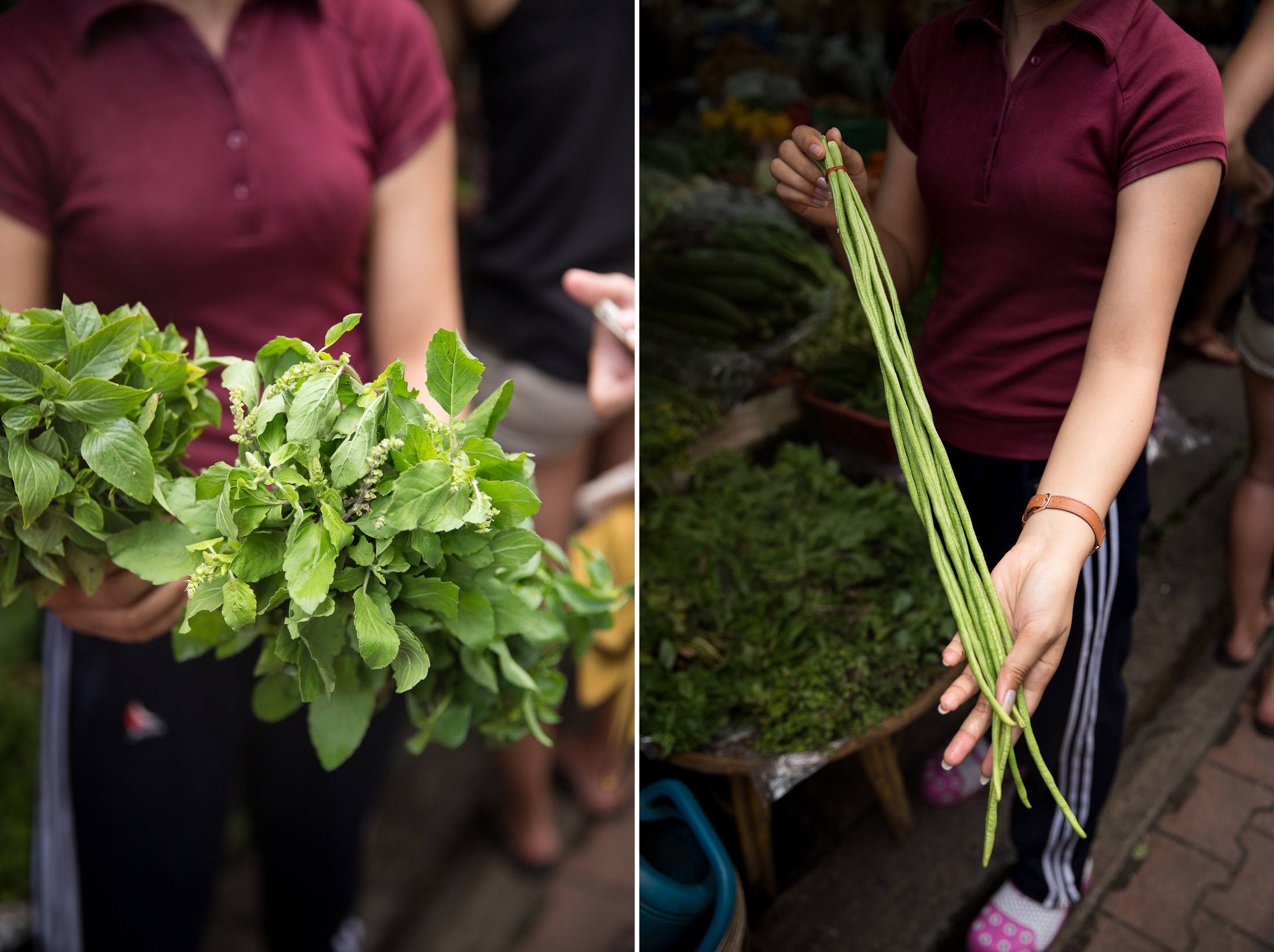 mint string beans thailand chiang mai thai cooking class market vegetable tour photo shershegoes.com (1)