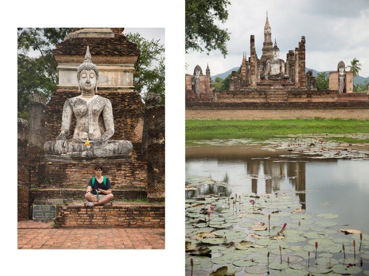 thailand sukhothai ancient siam ruins buddha wat temple structure stone brick bodhi tree thai food summer travel photo shershegoes.com sher she goes