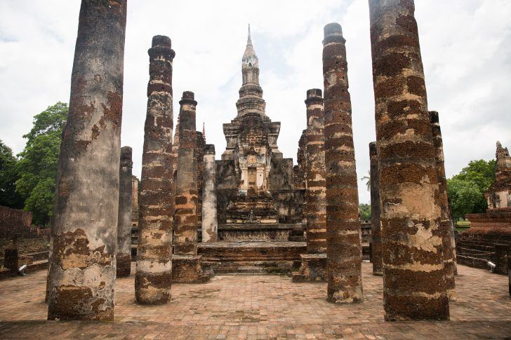 thailand sukhothai ancient siam ruins buddha wat temple structure stone brick bodhi tree thai food summer travel photo shershegoes.com sher she goes