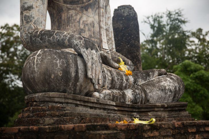 thailand sukhothai ancient siam ruins buddha wat temple structure stone brick bodhi tree thai food summer travel photo shershegoes.com sher she goes