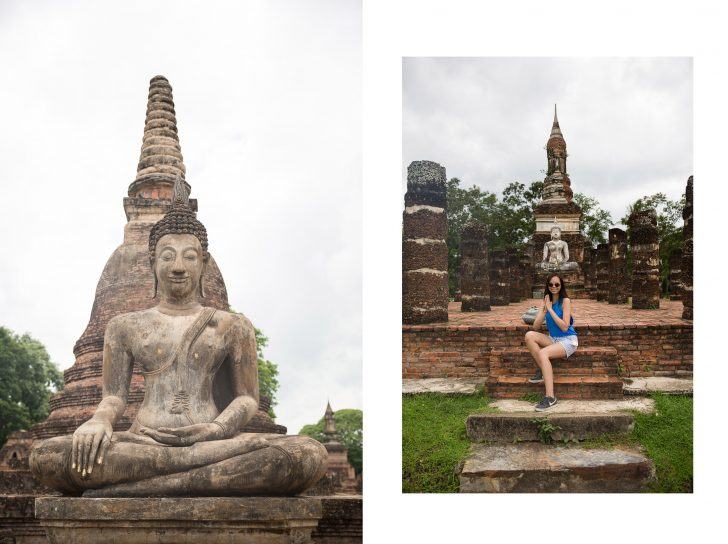 thailand sukhothai ancient siam ruins buddha wat temple structure stone brick bodhi tree thai food summer travel photo shershegoes.com sher she goes