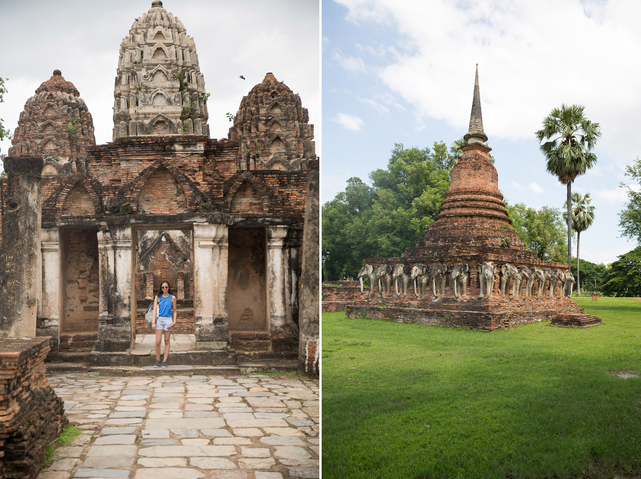 thailand sukhothai ancient siam ruins buddha wat temple structure stone brick bodhi tree thai food summer travel photo shershegoes.com sher she goes