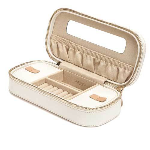 JEWELRY TRAVEL CASE TRAY ORGANIZER CARRYING ZIPPERED 