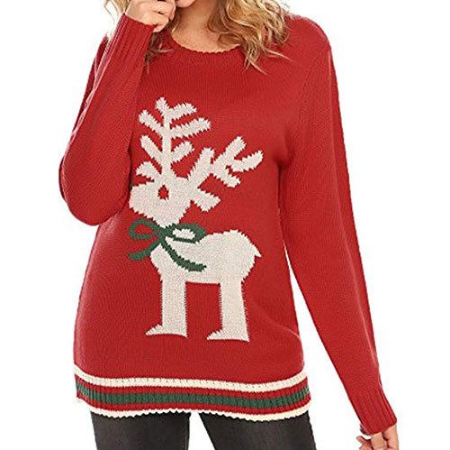 ugly christmas sweater with reindeer