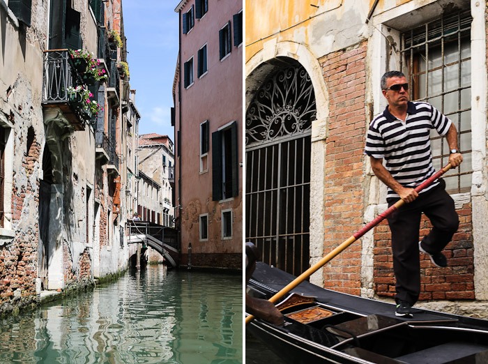 venezia europe travel oar gondola canal lagoon house pink water boat ride