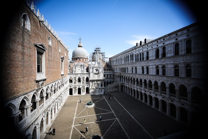 venezia europe travel hotel entryway columns basilica light pink marble church doge palace