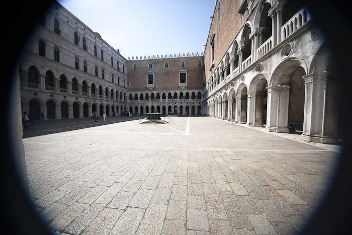 venezia europe travel hotel entryway columns basilica light pink marble doge palace