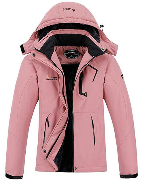 HSW Jackets for Women Ski Jacket Women Winter Snow Coats for Women Black Waterproof