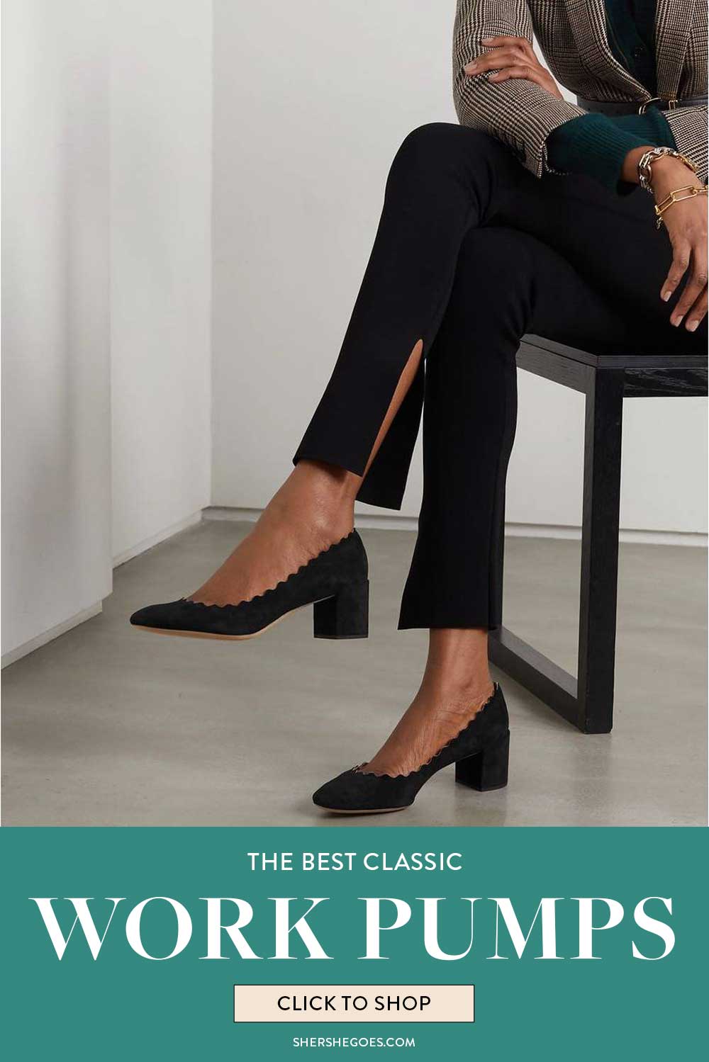 Comfortable black deals pumps for work