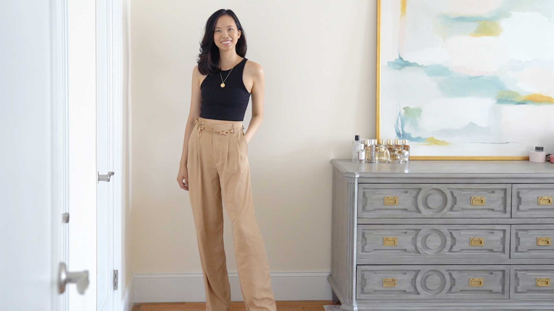 STYLING ZARA HIGH-WAISTED PANTS 7 WAYS  Spring outfit ideas lookbook 